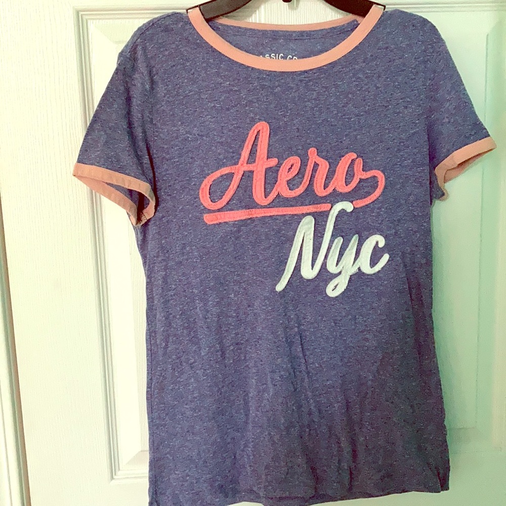 Aeropostal pink purple and white shirt so comfy